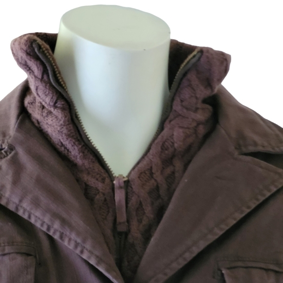 Anthropologie Plus 4 Cropped Belted Jacket Brown Size 4 - Picture 6 of 13